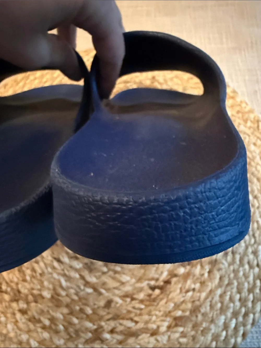 adidas Kids Navy and White Slide Sandals